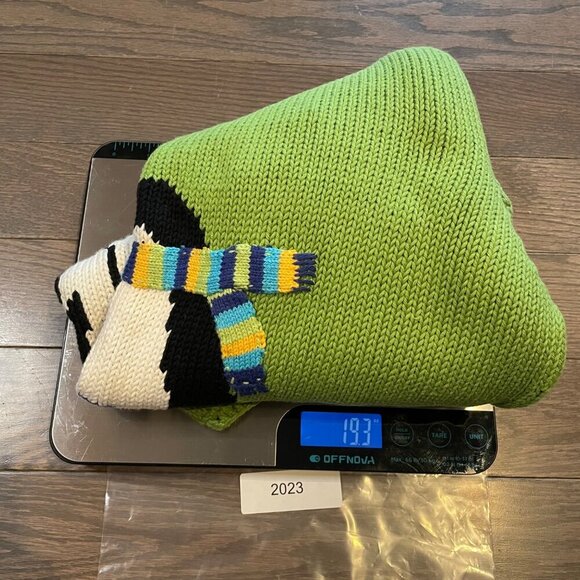 Monterey Bay Knit Penguin Sweater, Green, Size M, knit, long sleeve, scarf - Picture 8 of 8